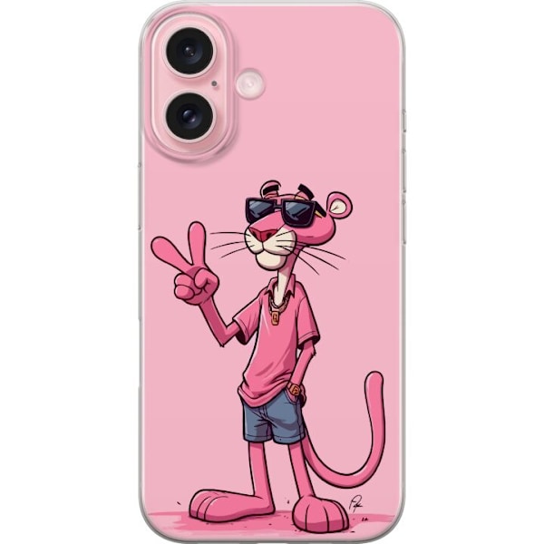 Apple iPhone 16 Läpinäkyvä kuori Pink Panter Peace