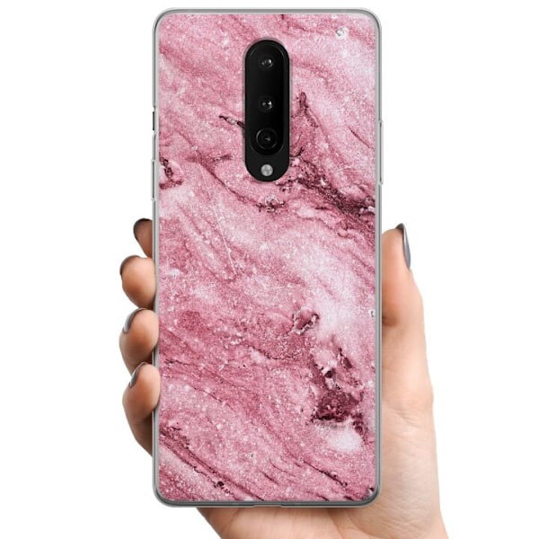 OnePlus 8 TPU Mobildeksel Glitrer Marmor