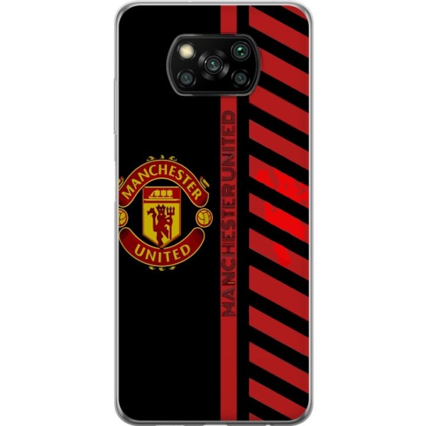 Xiaomi Poco X3 NFC Gennemsigtig cover Manchester United