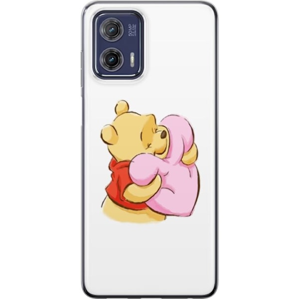 Motorola Moto G73 Gennemsigtig cover Nalle Puh Knus