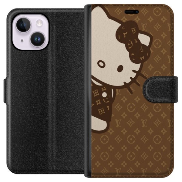 Apple iPhone 15 Plus Plånboksfodral Hello Kitty - LV
