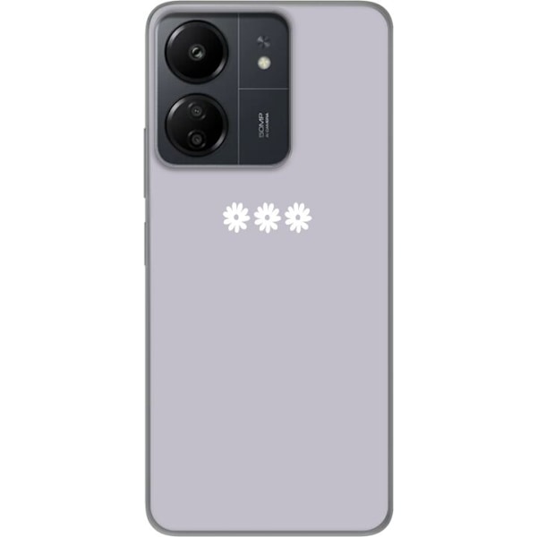 Xiaomi Redmi 13C Läpinäkyvä kuori Lila Blomminimalismi - tyylikäs kukkakuva lila taustalla