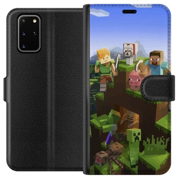Kompatibelt Plånboksfodral till Samsung Galaxy S20+ MineCraft