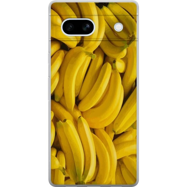 Google Pixel 7a Genomskinligt Skal Banana Pattern – lekfullt
