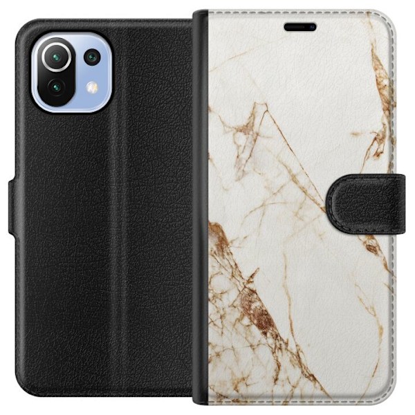 Xiaomi Mi 11 Lite Plånboksfodral Vit marmor