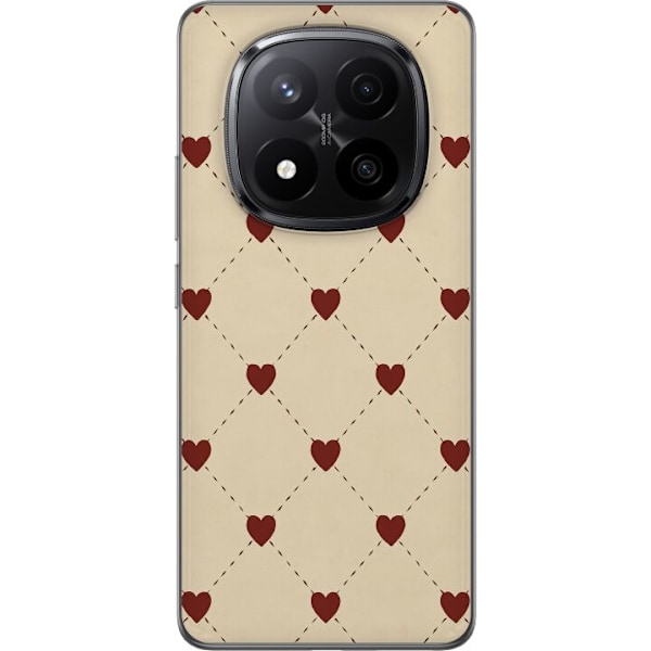 Xiaomi Redmi Note 14 Pro+ Genomskinligt Skal Heart Grid