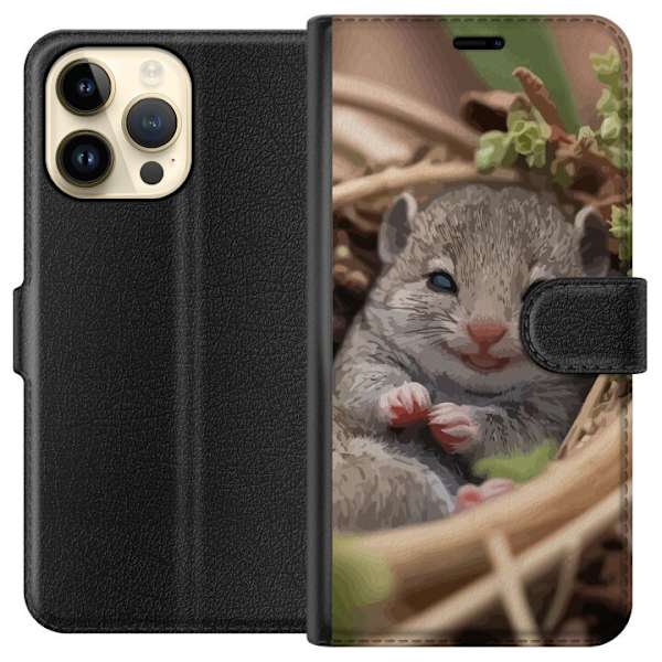 Apple iPhone 15 Pro Max Tegnebogsetui Rotte Smilende Dyremotiv By Motiv Urban Grafisk Design Populært Sjovt Motiv Kunstart Stil