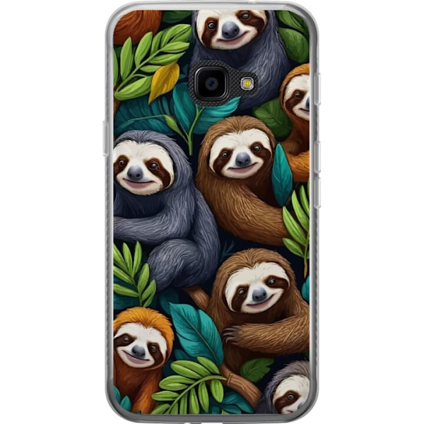 Samsung Galaxy Xcover 4 Läpinäkyvä kuori Sengångarstil - rentoutunut muotoilu söpöllä laiskiaalla