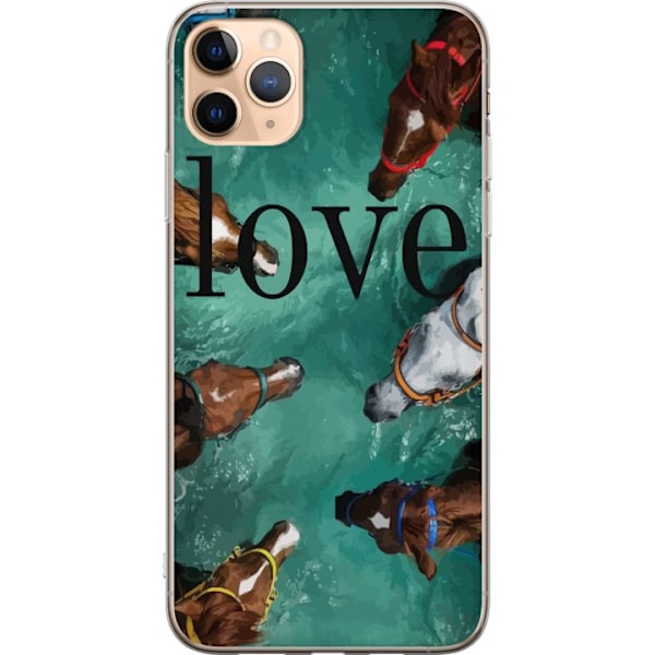 Apple iPhone 11 Pro Max Gennemsigtig cover Heste Elsker