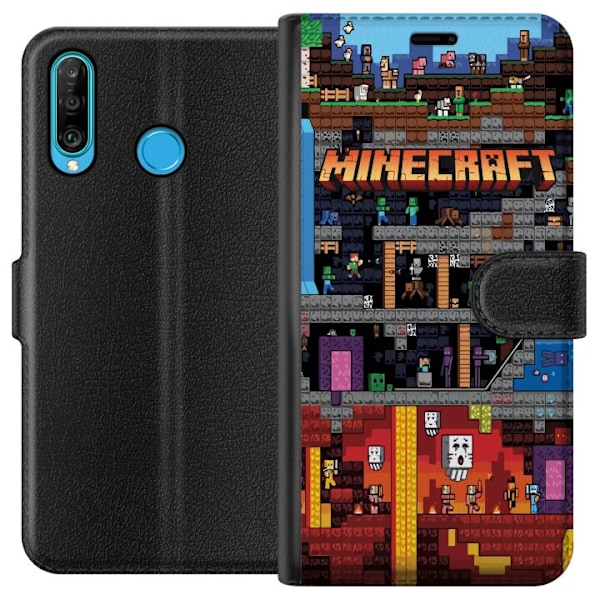 Huawei P30 lite Tegnebogsetui Minecraft