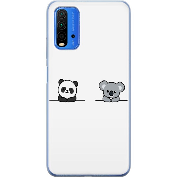 Xiaomi Redmi 9T Genomskinligt Skal Panda Koala