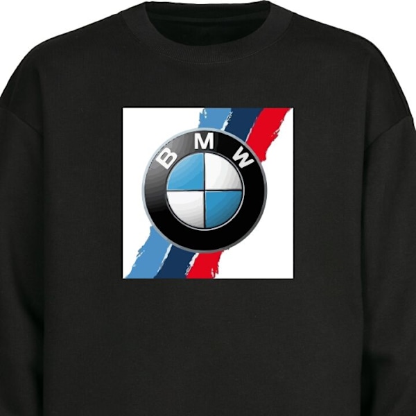 Sweatshirt til Voksne | Klassisk Collegebluse BMW Striber sort XL