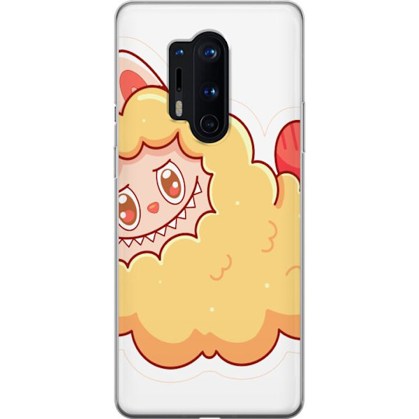 OnePlus 8 Pro Läpinäkyvä kuori Labubu Pesukarhu Pop Mart Hahmo Keräilyesine Söpö Suunnittelu Suosittu Teema Taideteos Leikkisarja