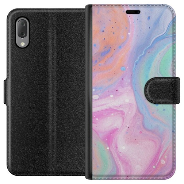 Sony Xperia L3 Tegnebogsetui Pastelmarmor