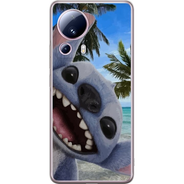 Xiaomi 13 Lite Läpinäkyvä kuori Stitch-matkapuhelinkotelo, jossa on suloiset ystävyysmaalaukset.