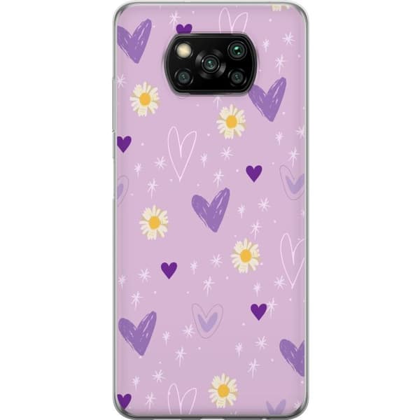 Kompatibelt Mobilskal till Xiaomi Poco X3 NFC Blommor