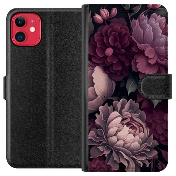 Kompatibel Tegnebogsetui til Apple iPhone 11 Blommor