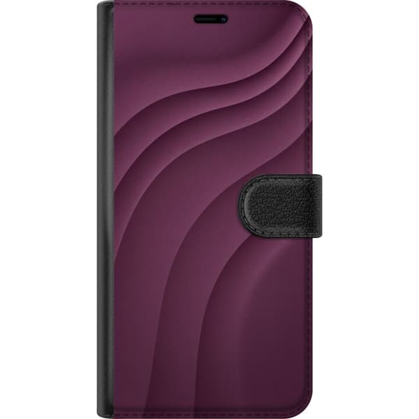 Kompatibelt Plånboksfodral till Apple iPhone 17 Plum Waves lila