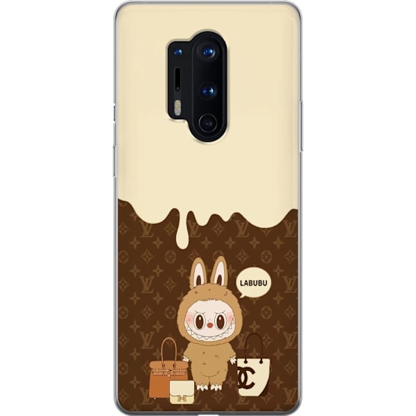 OnePlus 8 Pro Genomskinligt Skal Labubu Blue Chill – Blå to