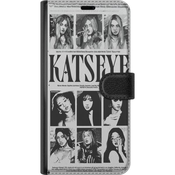Kompatibel Tegnebogsetui til Huawei P20 Pro KATSEYE svartvit poster grå