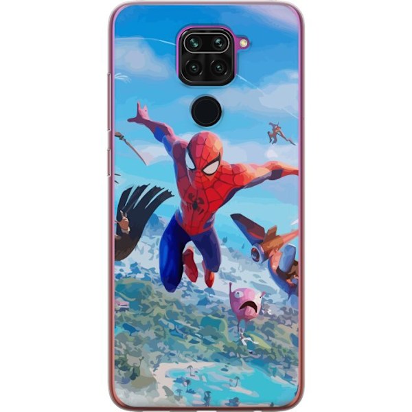 Xiaomi Redmi Note 9 Gennemsigtig cover Fortnite Spiderman