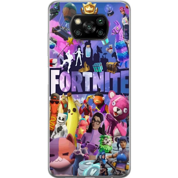 Xiaomi Poco X3 NFC Läpinäkyvä kuori Fortnite Skins Emotes B
