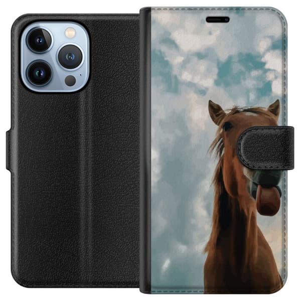 Kompatibel Tegnebogsetui til Apple iPhone 13 Pro Hest