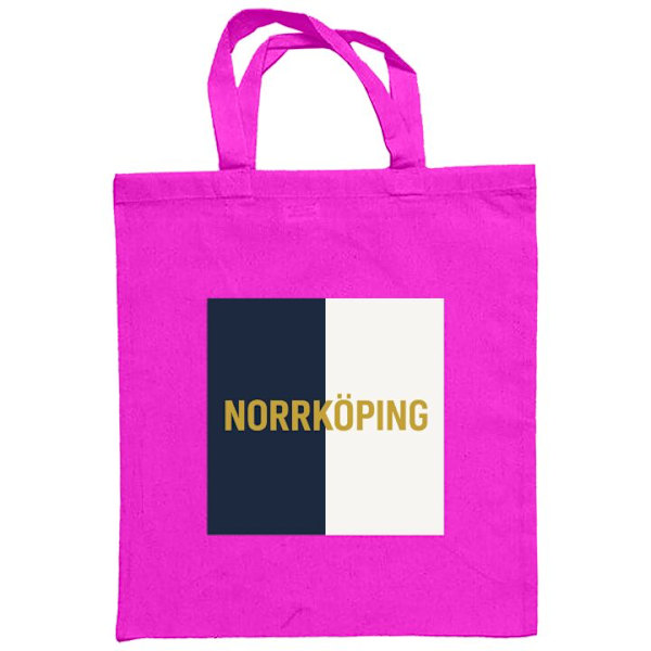 Mulepose | Holdbar Indkøbstaske i Stof Norrköping – fodbold Mørkrosa one size