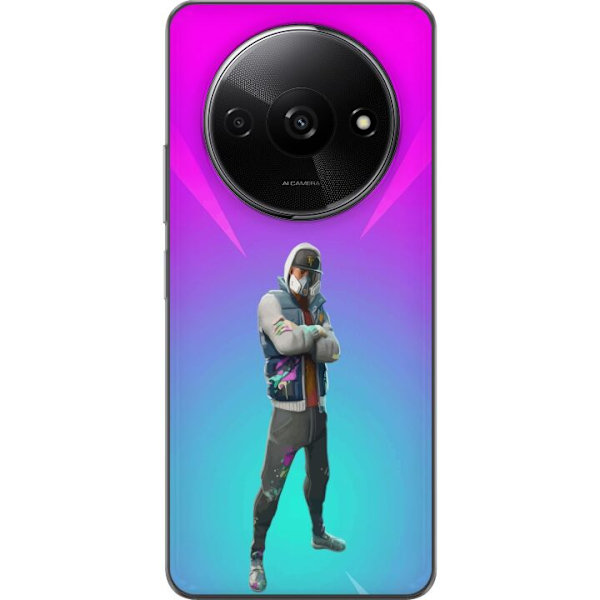 Xiaomi Redmi A3 Gennemsigtig cover sort ridder fortnite