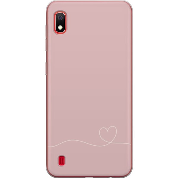 Samsung Galaxy A10 Genomskinligt Skal Rosa Hjärna Design