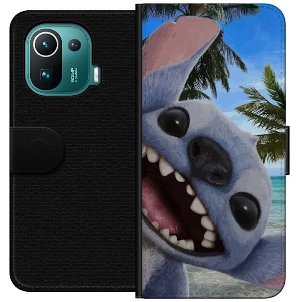 Xiaomi Mi 11 Pro Plånboksfodral Stitch mobilskal med Palmer i