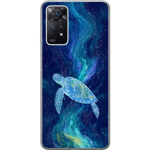 Kompatibelt Mobildeksel til Xiaomi Redmi Note 11 Pro Havssköldpadda i stjärnhimmel blå