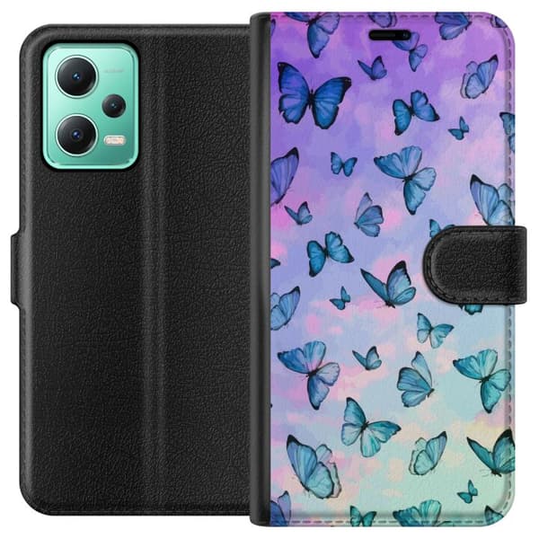 Kompatibel Tegnebogsetui til Xiaomi Redmi Note 12 Sommerfugle