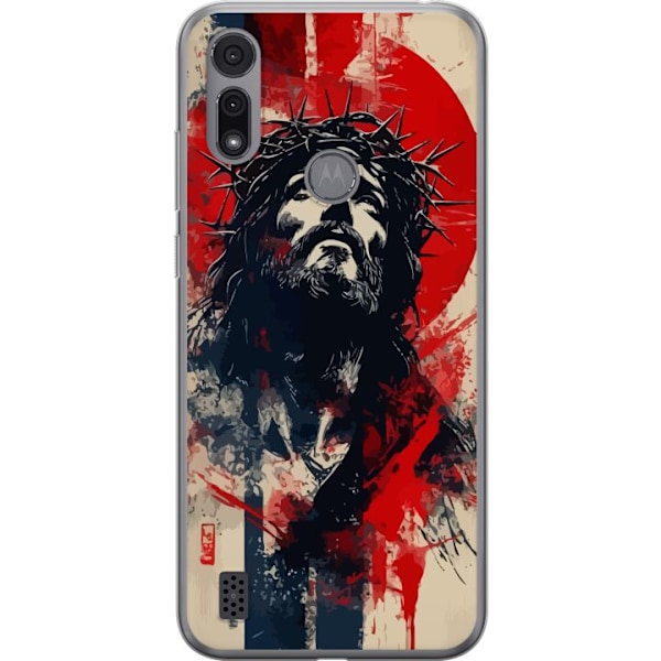 Motorola Moto E6i Läpinäkyvä kuori Jeesus ristillä - krist