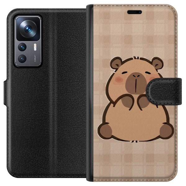 Xiaomi 12T Tegnebogsetui Mobilskal kawaii capybara flera figurer japansk stil