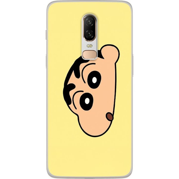 OnePlus 6 Läpinäkyvä kuori Peeking Shinchan