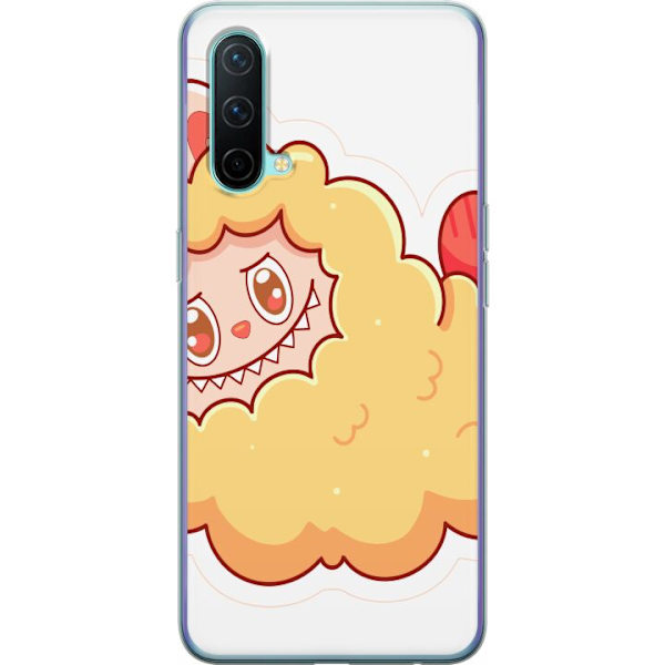 OnePlus Nord CE 5G Genomskinligt Skal Labubu Tvättbjörn Pop Mart Figur Samlarobjekt Söt Design Populärt Motiv Art Toy Kreativ Figurserie