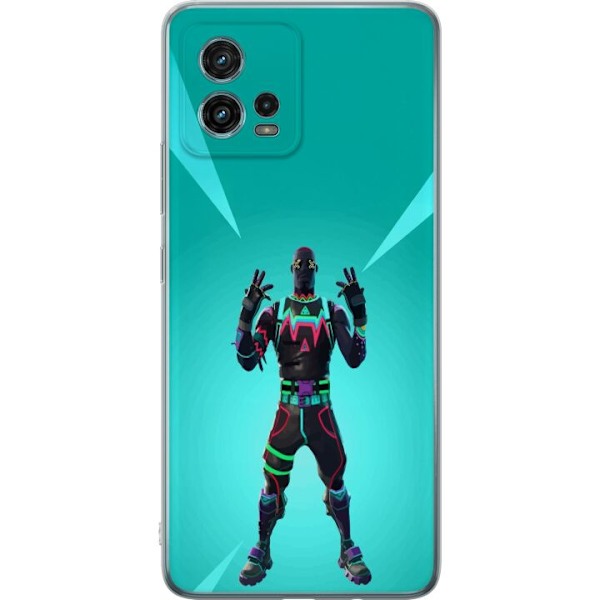 Motorola Moto G72 Läpinäkyvä kuori musta ritari fortnite