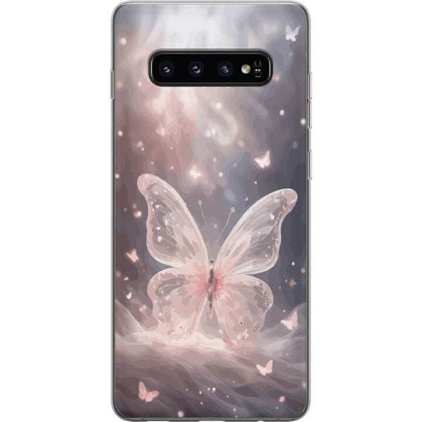 Samsung Galaxy S10 Genomskinligt Skal Fjäril