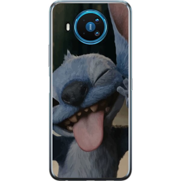 Nokia 8.3 5G Gjennomsiktig deksel Stitch Søt Alien - Blå Fav
