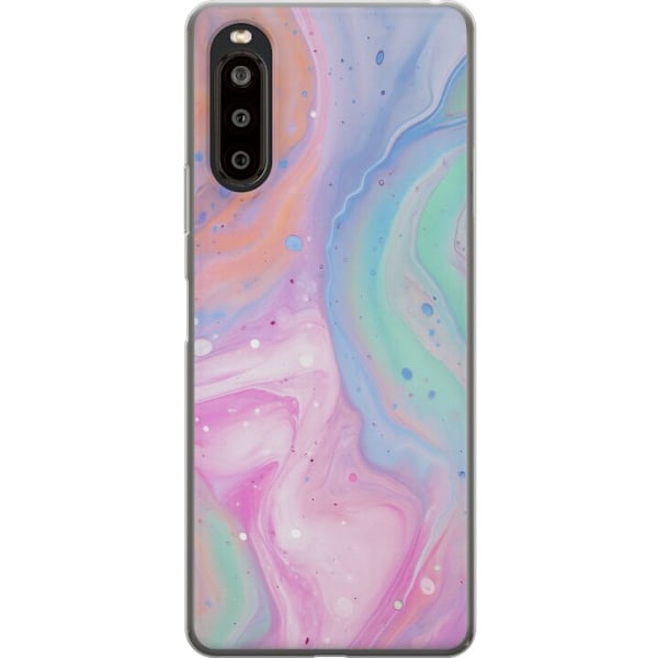 Sony Xperia 10 II Gennemsigtig cover Pastelmarmor
