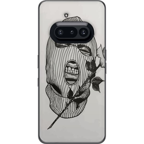 Nothing Phone (3a) Läpinäkyvä kuori Hiihtomaski Ros Katutyö Muotoilu Graafinen Kuvio Jännitys Kaupunkityyli Katutaidetta Naamiaiset Symboli