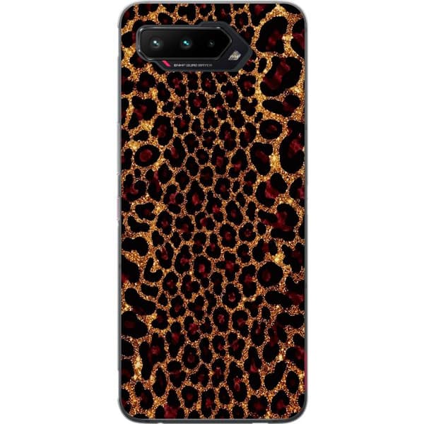 Kompatibelt Mobilskal till Asus ROG Phone 5 Guldfärgad glitterleopard guld