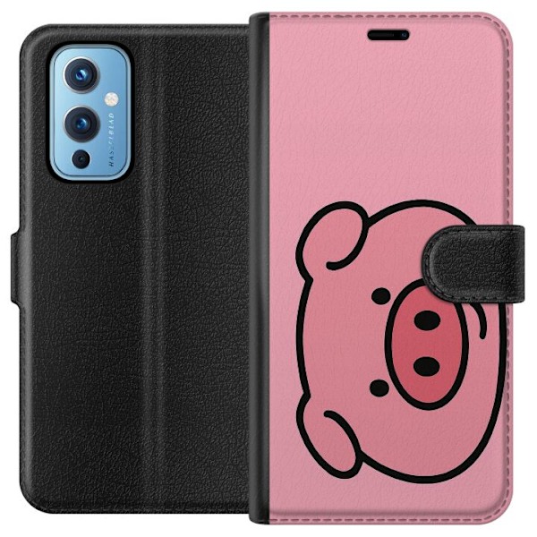 OnePlus 9 Lompakkokotelo Kawaii Piggy