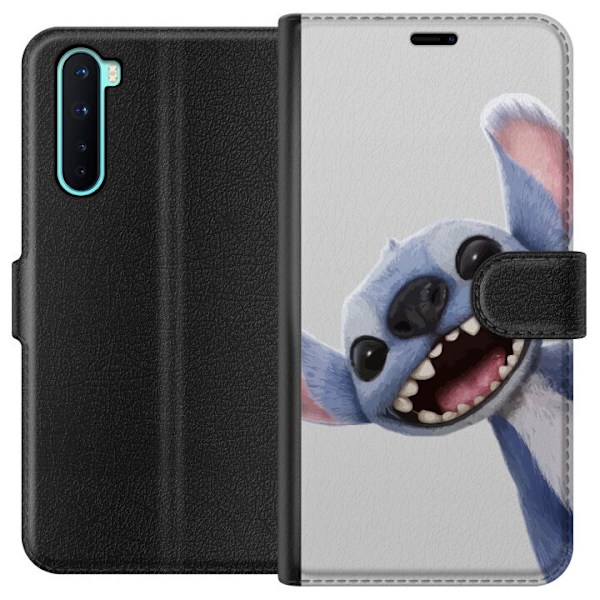 OnePlus Nord Tegnebogsetui Stitch i fart - Kawaii-design til f