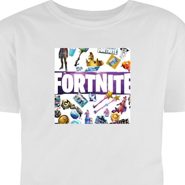 T-shirt til Voksen | Klassisk Voksen T-shirt Fortnite hvid S