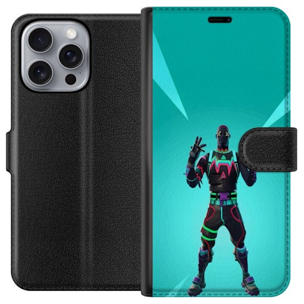 Apple iPhone 16 Pro Max Tegnebogsetui sort ridder fortnite