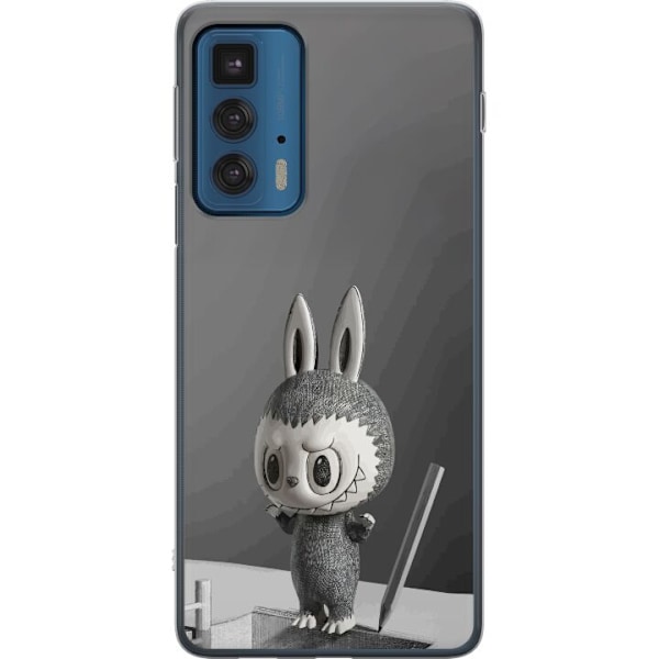 Motorola Edge 20 Pro Läpinäkyvä kuori Pop Mart MEGA LABUBU LABUBU Sketch 1000%