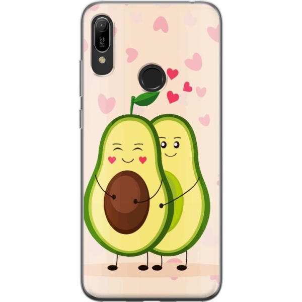 Huawei Y6 (2019) Gennemsigtig cover Avokado Kærlighed