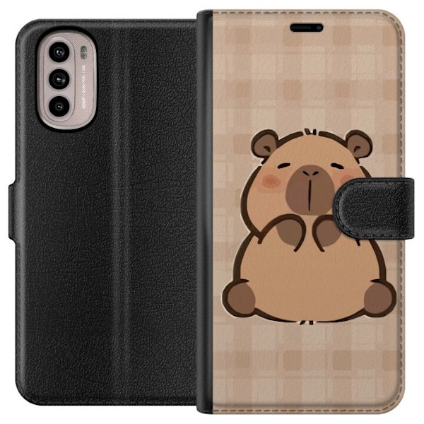 Motorola Moto G41 Tegnebogsetui Mobilskal kawaii capybara flera figurer japansk stil